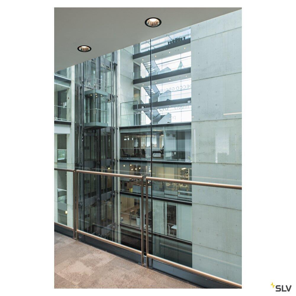 Afbeeldingen van NUMINOS® DL XL, indoor led plafondinbouwarmatuur zwart/chroom 3000K 55°