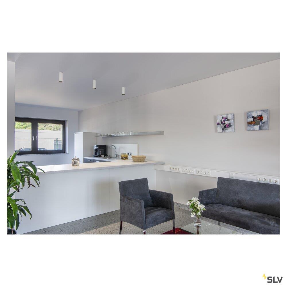 Afbeeldingen van NUMINOS® CL PHASE S, indoor led plafondopbouwarmatuur wit/zwart 3000K 36°