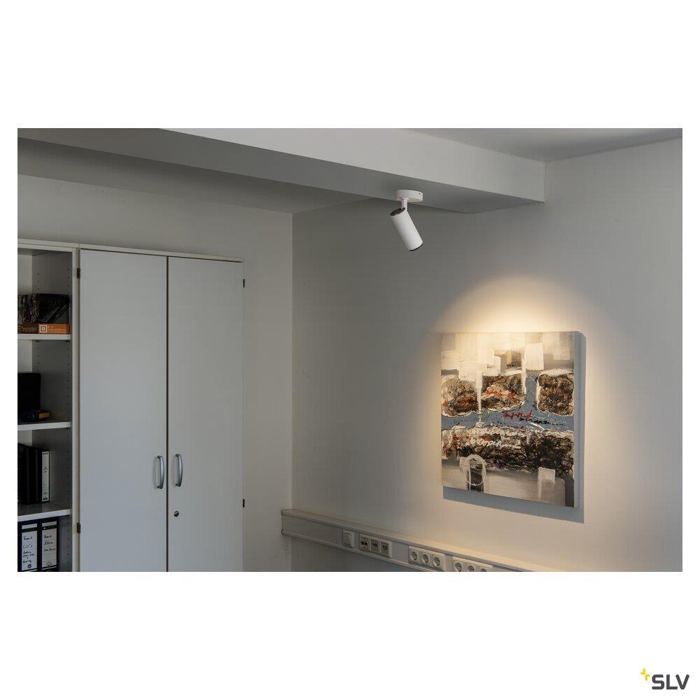 Afbeeldingen van NUMINOS SPOT PHASE M, indoor led plafondopbouwarmatuur wit/zwart 3000K 36°
