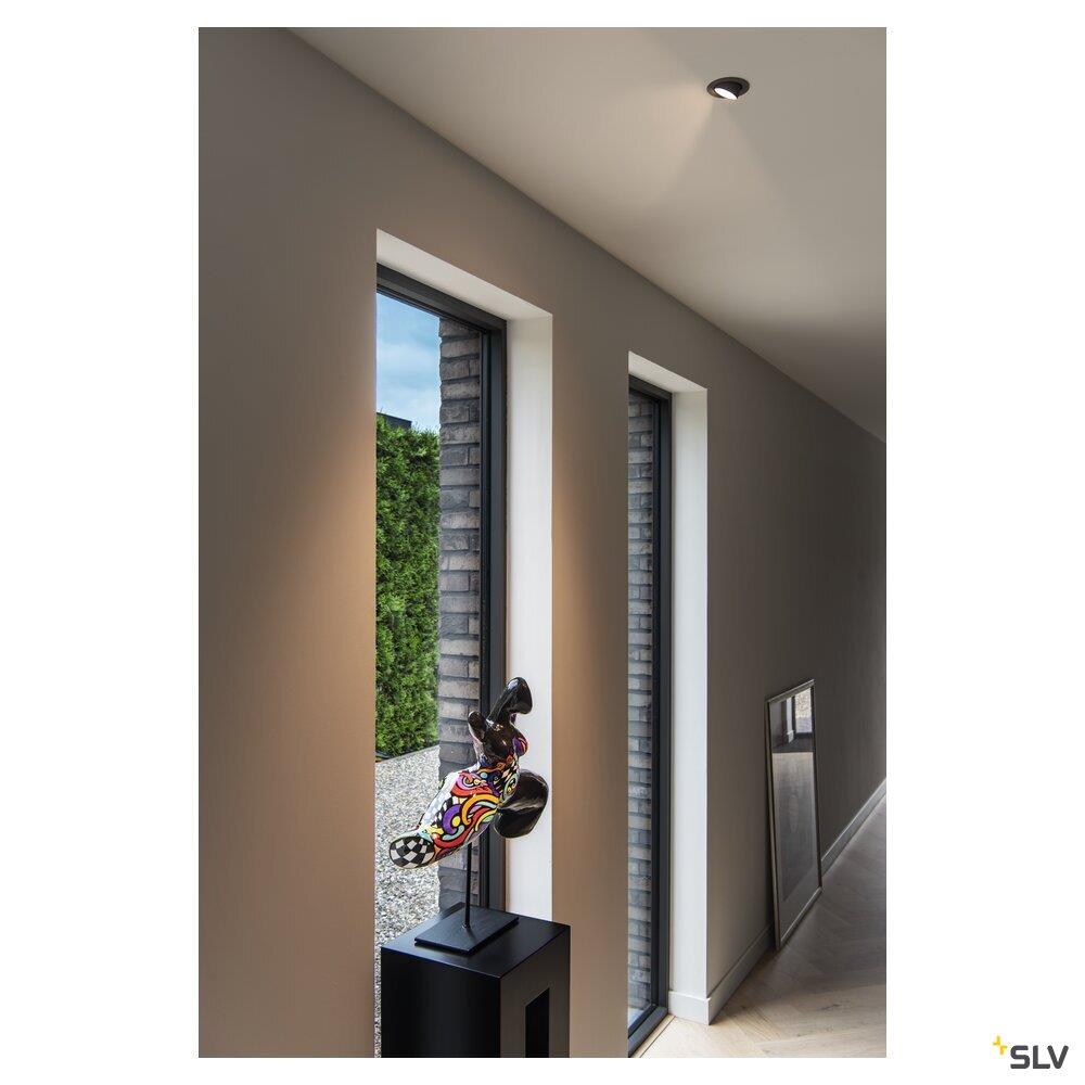 Afbeeldingen van NUMINOS® GIMBLE XS, plafondinbouwarmatuur zwart / wit 2700K 40°