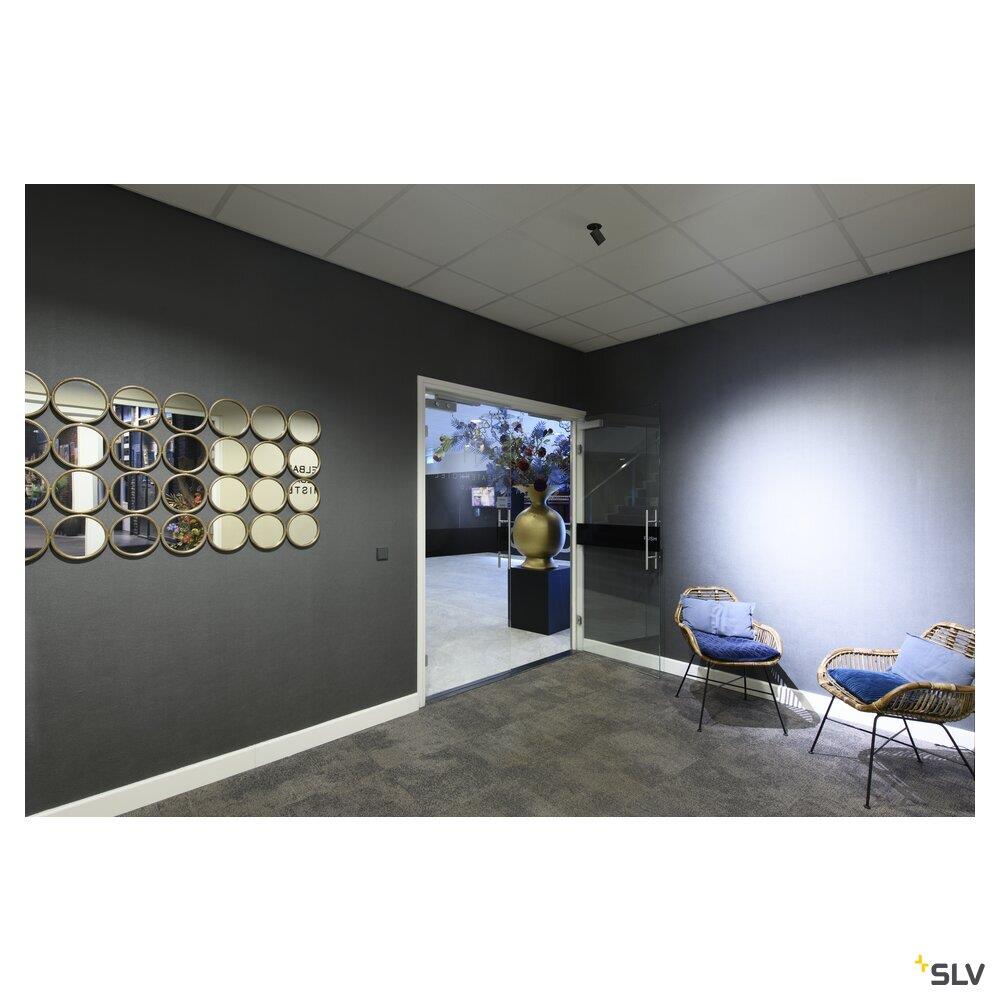 Afbeeldingen van NUMINOS® PROJECTOR XS, plafondinbouwarmatuur, 3000 K, 40°, cilindrisch, zwart / chroom