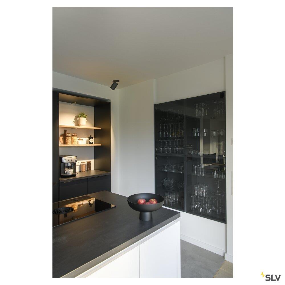 Afbeeldingen van NUMINOS® PROJECTOR M, plafondinbouwarmatuur, 2700 K, 40°, cilindrisch, zwart / zwart