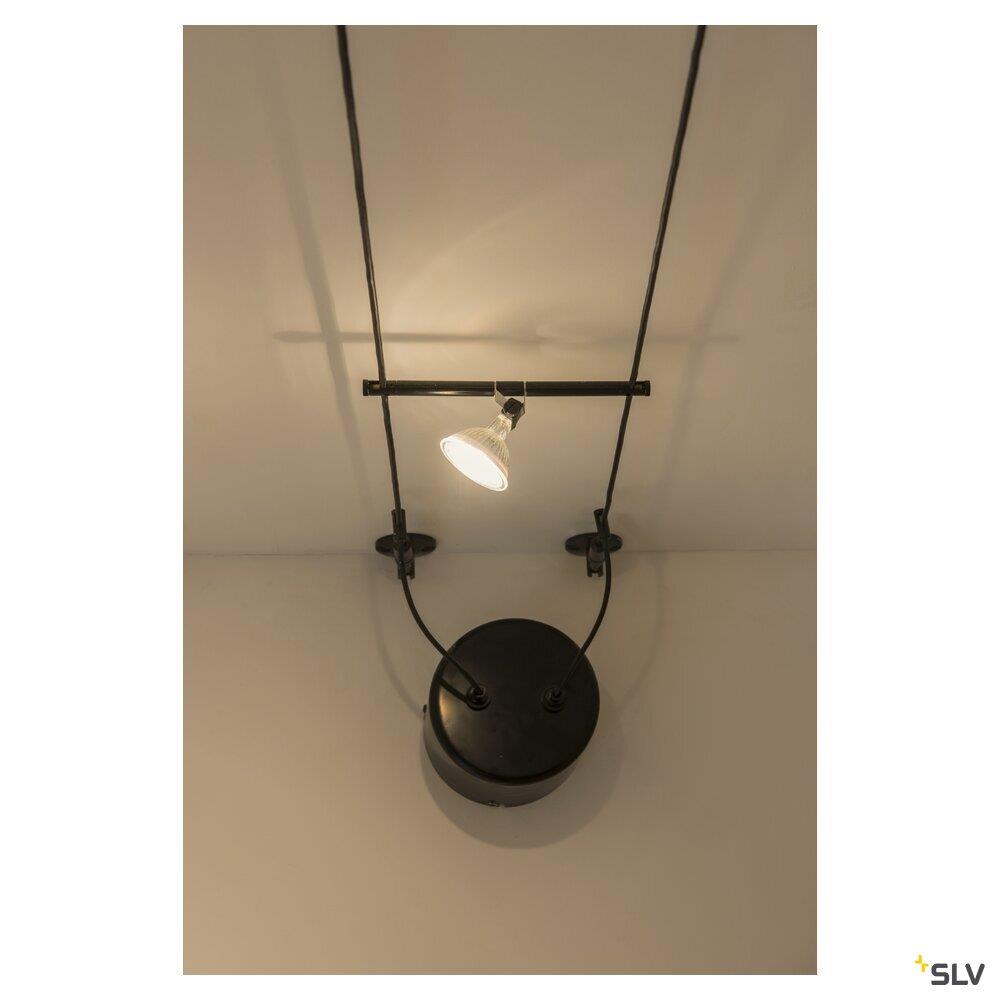 Afbeeldingen van COSMIC, lamphouder voor TENSEO laagspanningskabelsysteem, QR-C51, zwart, richtba