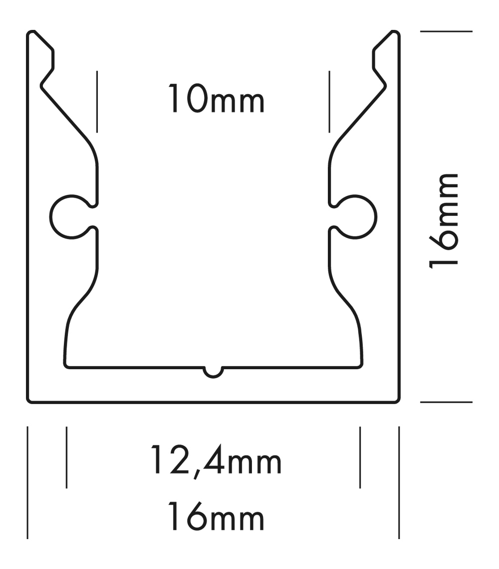 Afbeeldingen van 300 cm S-Line Standard profiel alu