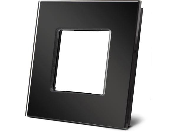 Afbeeldingen van Glazen afdekplaat voor Niko®, glanzend zwart